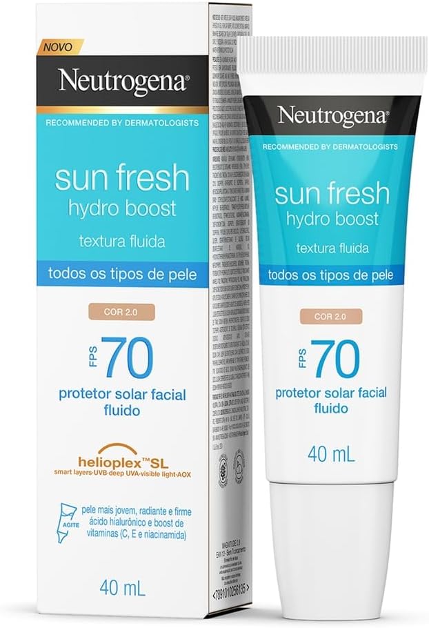 Neutrogena Sun Fresh Hydro Boost FPS70 Cor 2.0 - Protetor Solar Facial - 40ml