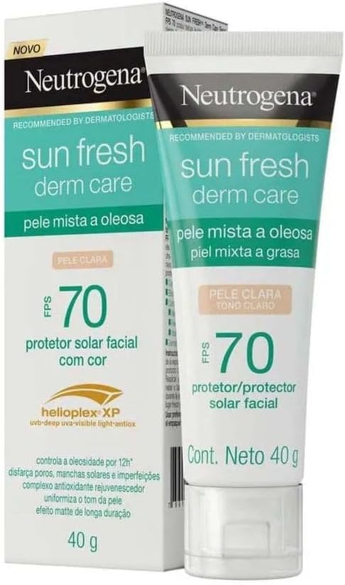 Neutrogena Sun Fresh Derm Care - Protetor Solar FPS 70 Pele Clara - 40g