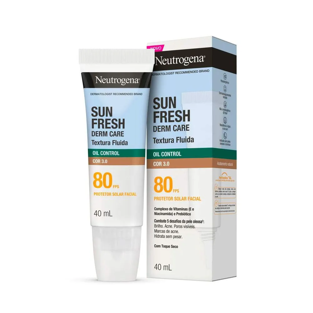 Neutrogena Sun Fresh® Derm Care - Protetor Solar Facial - FPS 80 40ml