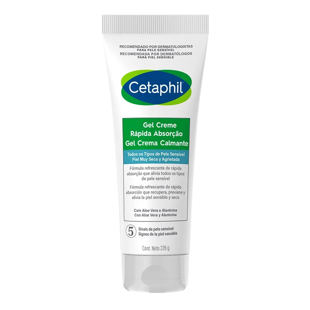 Cetaphil com Aloe Vera Rápida Absorção - Gel Creme Hidratante Corporal - 226g | Fórmula Refrescante que Alivia