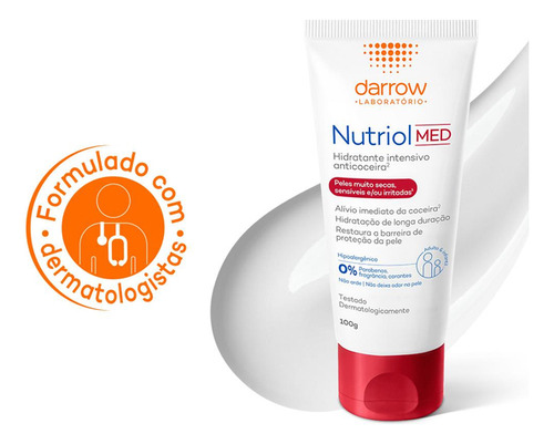 Creme Hidratante Nutriol Med 100g Pele Muito Seca Darrow