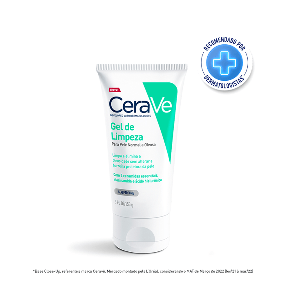 Gel de Limpeza Facial para Peles Normais a Oleosas CeraVe - 150g