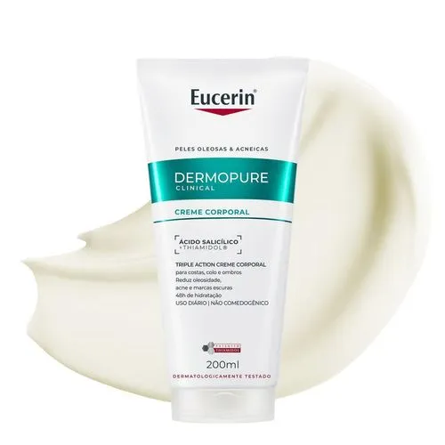 Eucerin  - Creme Corporal DermoPure Antiacne Efeito Triplo - 200ml